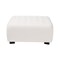 Baxton Studio Athena Modern and Contemporary Ivory Boucle Upholstered and Black Finished Wood Square Ottoman 220-12867-ZORO - alternate 2